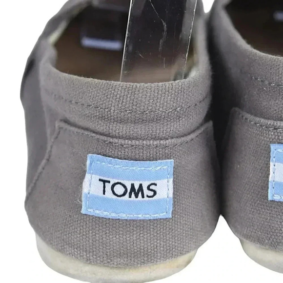 Tom Classic  Canvas Shoes Espadrilles Gray Size 9 - Picture 4 of 10